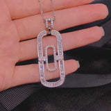 Geometry Wedding Pendant Necklace Hollow Jewelry For Women