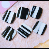 Square Resin Jewelry Charms 25*25mm 30pcs