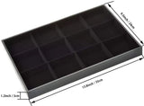 Velvet Stackable Jewelry Organizer Tray Display Case
