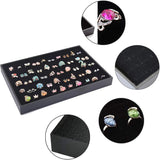 Velvet Stackable Jewelry Organizer Tray Display Case
