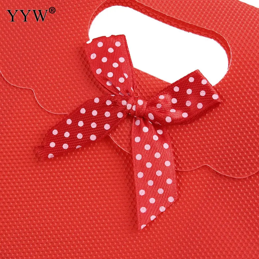 Plastic Gift Wrap Bags with Satin Ribbon