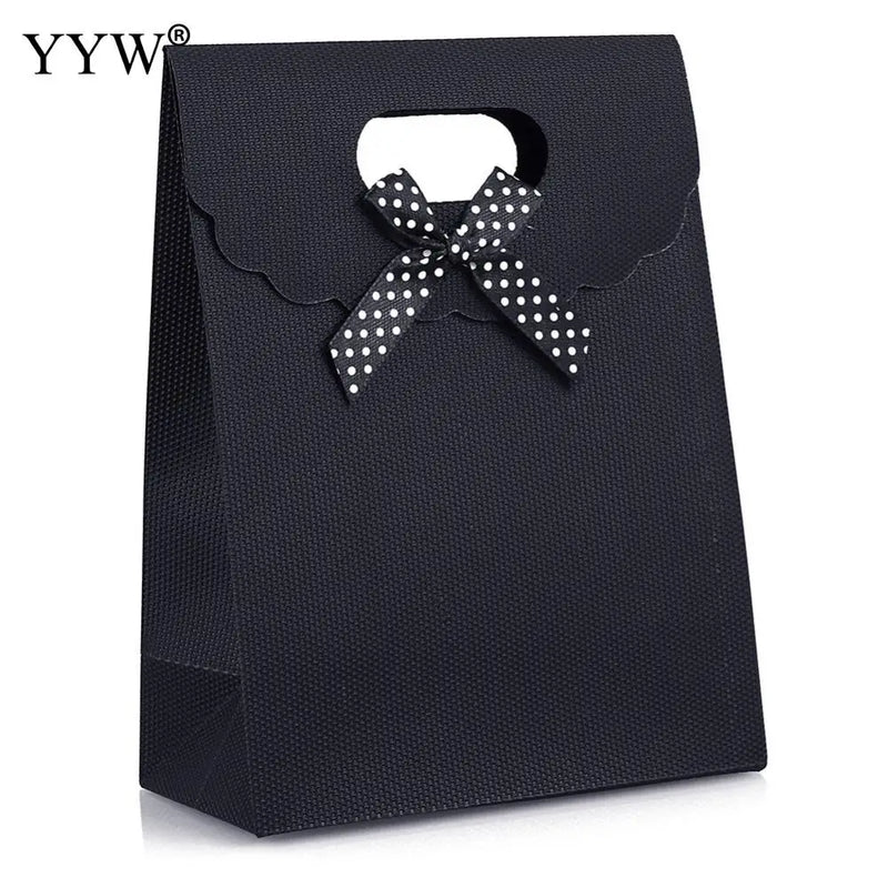 Plastic Gift Wrap Bags with Satin Ribbon