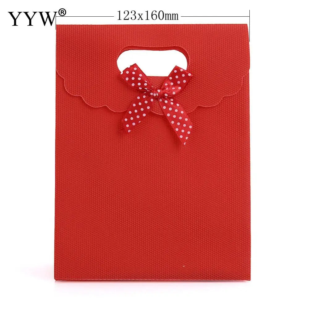 Plastic Gift Wrap Bags with Satin Ribbon
