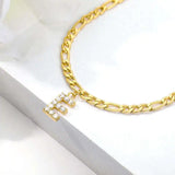 Letter A-Z Charm Stainless Steel Anklet 18k Plated Initial Ankle Bracelets