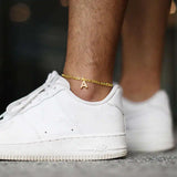 Letter A-Z Charm Stainless Steel Anklet 18k Plated Initial Ankle Bracelets