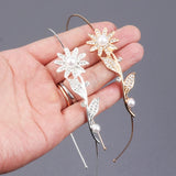 Crystal Rhinestone Hair Ornament Tiaras Pearl Princess Headband Crowns