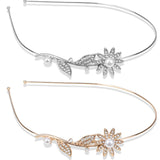 Crystal Rhinestone Hair Ornament Tiaras Pearl Princess Headband Crowns