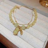 Girls Bracelet Double-layers Peanut Pendant Bangle