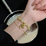 Girls Bracelet Double-layers Peanut Pendant Bangle