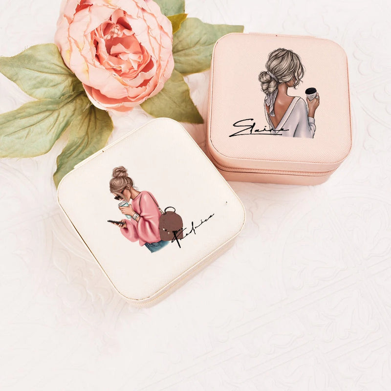 Personalized Girls Name Jewelry Case Organizer
