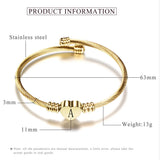 Heart Bracelet Bangle Initial Charms Bracelet for Women