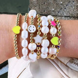 Glamour Drip Oil Heart Smiley Bracelet