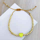 Glamour Drip Oil Heart Smiley Bracelet