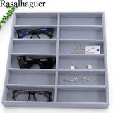 Gray Sunglasses Display Box Jewelry Organizer Tray