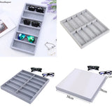 Gray Sunglasses Display Box Jewelry Organizer Tray