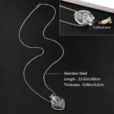 Glaze Vial Necklace Water Drop Pendant Heart Shape Essential Oil Pendant