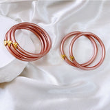 Glitter Copper Bracelet for Women Soft Silicone Bangle