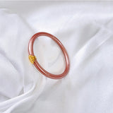 Glitter Copper Bracelet for Women Soft Silicone Bangle