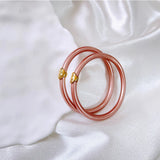 Glitter Copper Bracelet for Women Soft Silicone Bangle