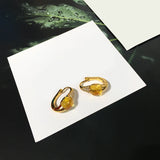 Buckle Hoop Earrings 8 Colors Crystal Earring for Women