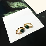 Buckle Hoop Earrings 8 Colors Crystal Earring for Women