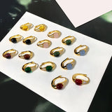Buckle Hoop Earrings 8 Colors Crystal Earring for Women