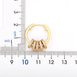 Copper Cubic Zircon Dangle Earrings for Women Party Wedding