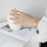 925 Silver Open Bangles Cuff Bracelet for Women Gift
