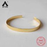 925 Silver Open Bangles Cuff Bracelet for Women Gift