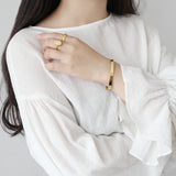 925 Silver Open Bangles Cuff Bracelet for Women Gift