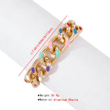 Colorful Aluminum Chain Choker Necklace Hip Hop Jewelry