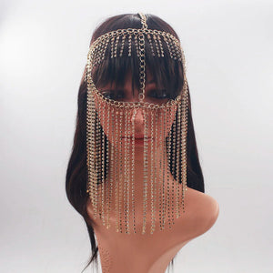 Metal Tassel Head Chain Hair Accessories for Women
