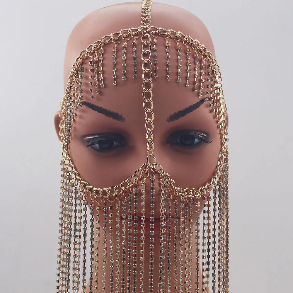 Metal Tassel Head Chain Hair Accessories for Women
