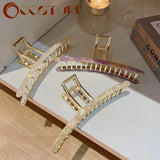 Geometric Metal Hair Clips Hair Claw Headband Hairpin