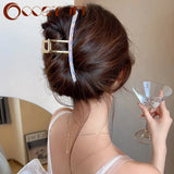 Geometric Metal Hair Clips Hair Claw Headband Hairpin