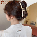 Geometric Metal Hair Clips Hair Claw Headband Hairpin