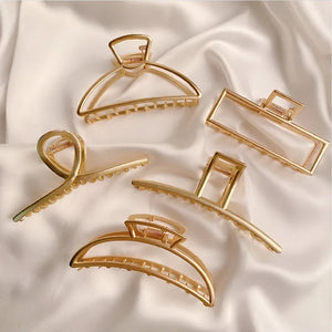 Geometric Metal Hair Claw Cross Hairpin Women Hair Accessories