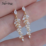 Zirconia Dangle Drop Earrings Crystal Wedding Jewelry