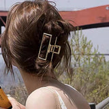 Geometric Metal Hair Crab Cross Hair Clips for Girls Women