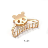 Geometric Metal Hair Crab Cross Hair Clips for Girls Women