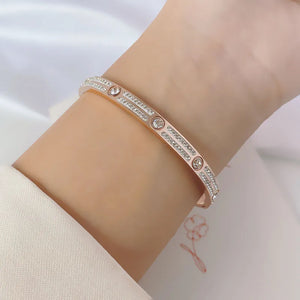 Stainless Steel Bangles For Women CZ Bracelets