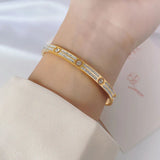 Stainless Steel Bangles For Women CZ Bracelets
