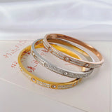 Stainless Steel Bangles For Women CZ Bracelets