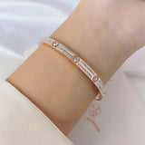 Stainless Steel Bangles For Women CZ Bracelets