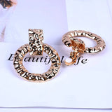 Large Round Ear Clip Punk Rock Jewelry Geometric Clip Earrings