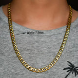 Cuban Chain Necklace Stainless Steel Men Women Jewelry