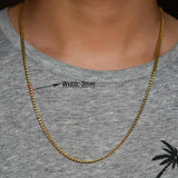Cuban Chain Necklace Stainless Steel Men Women Jewelry