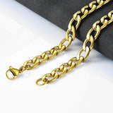 Cuban Chain Necklace Stainless Steel Men Women Jewelry