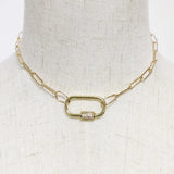 Punk Chain Women Carabiner Pendant Collar Creative Jewelry Gift
