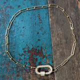 Punk Chain Women Carabiner Pendant Collar Creative Jewelry Gift